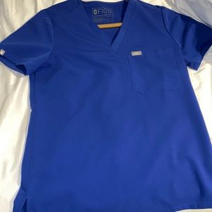 Figs royal blue scrub set, size small